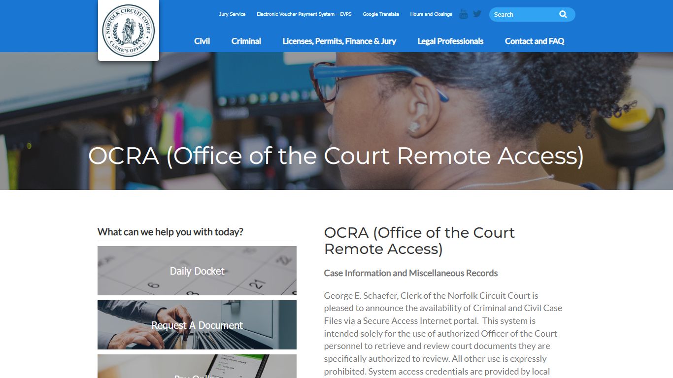 Secure Remote Access - Norfolk Circuit Court